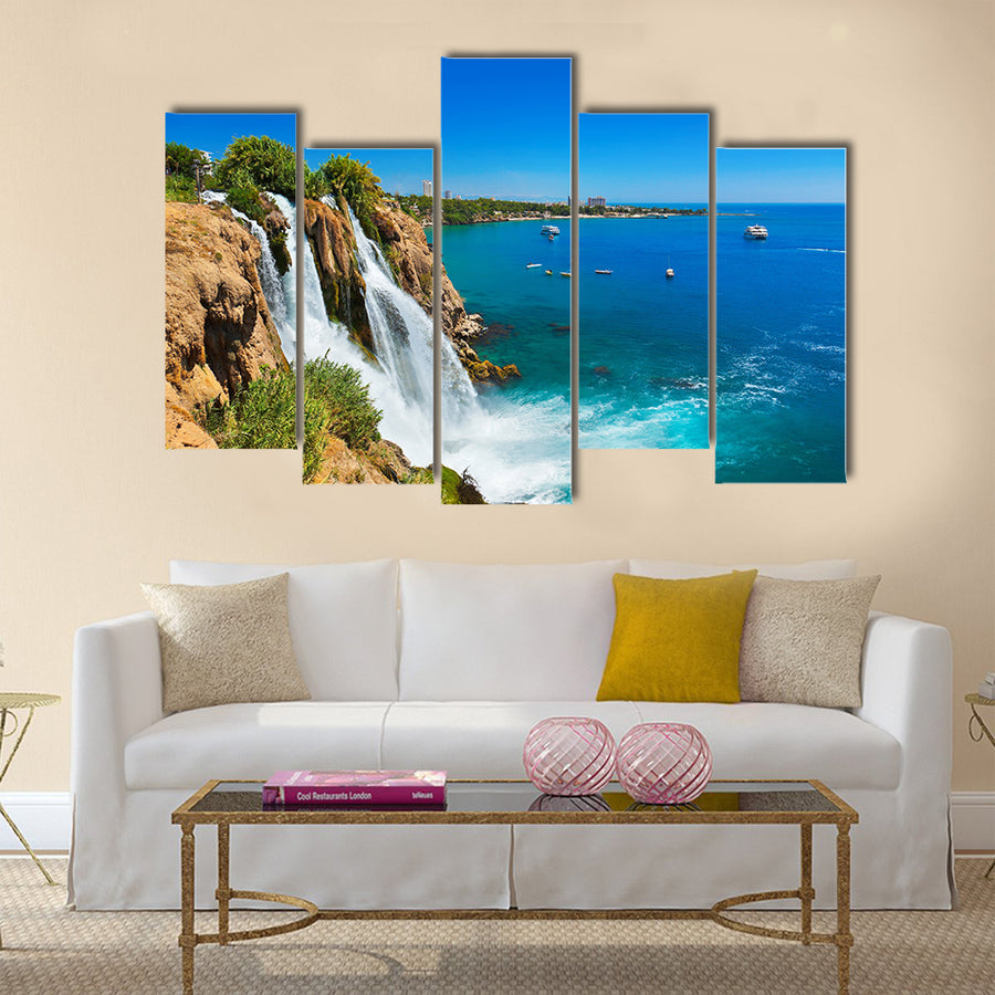 Waterfall Duden at Antalya, Turkey Multi Panel Canvas Wall Art