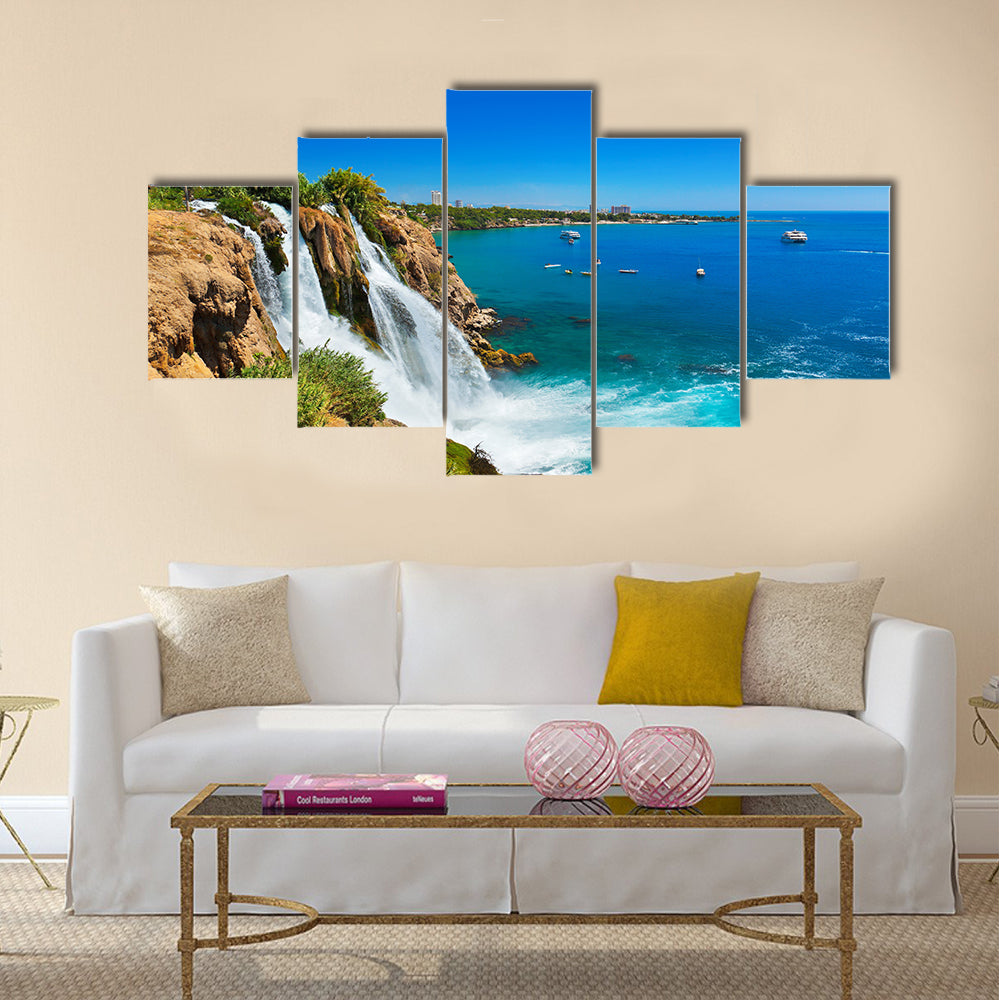 Waterfall Duden at Antalya, Turkey Multi Panel Canvas Wall Art