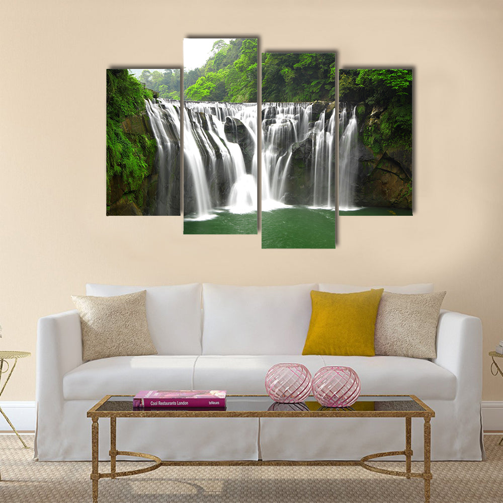 waterfalls in shifen taiwan Multi Panel Canvas Wall Art