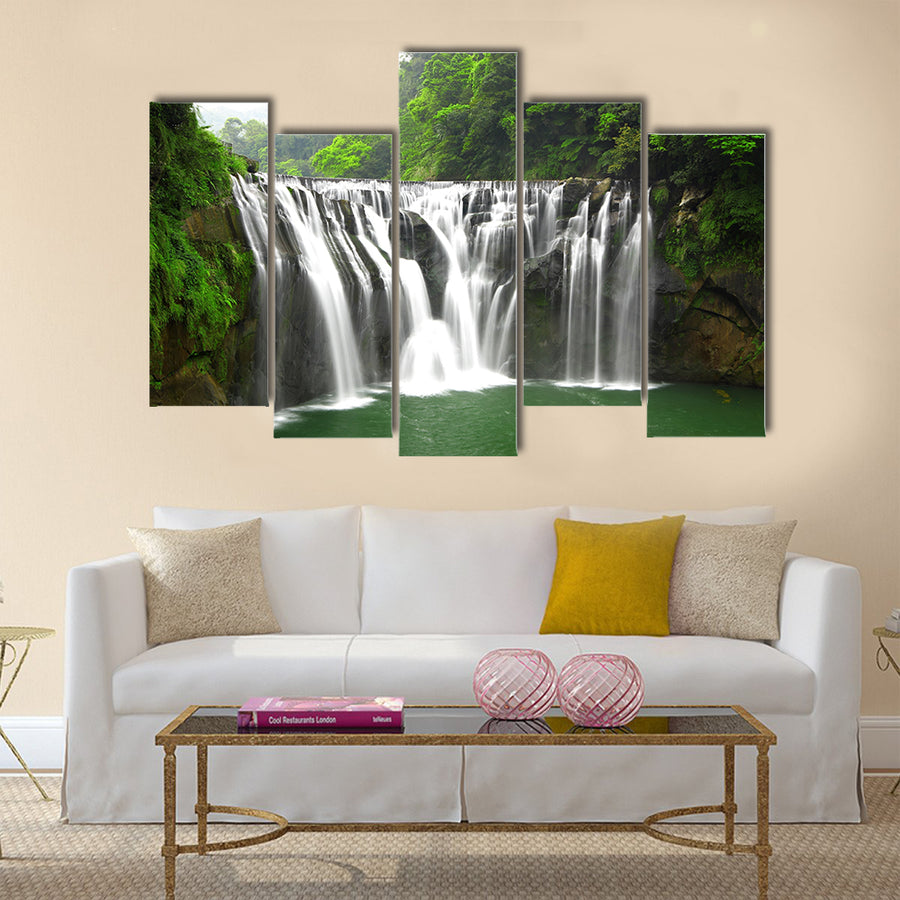 waterfalls in shifen taiwan Multi Panel Canvas Wall Art