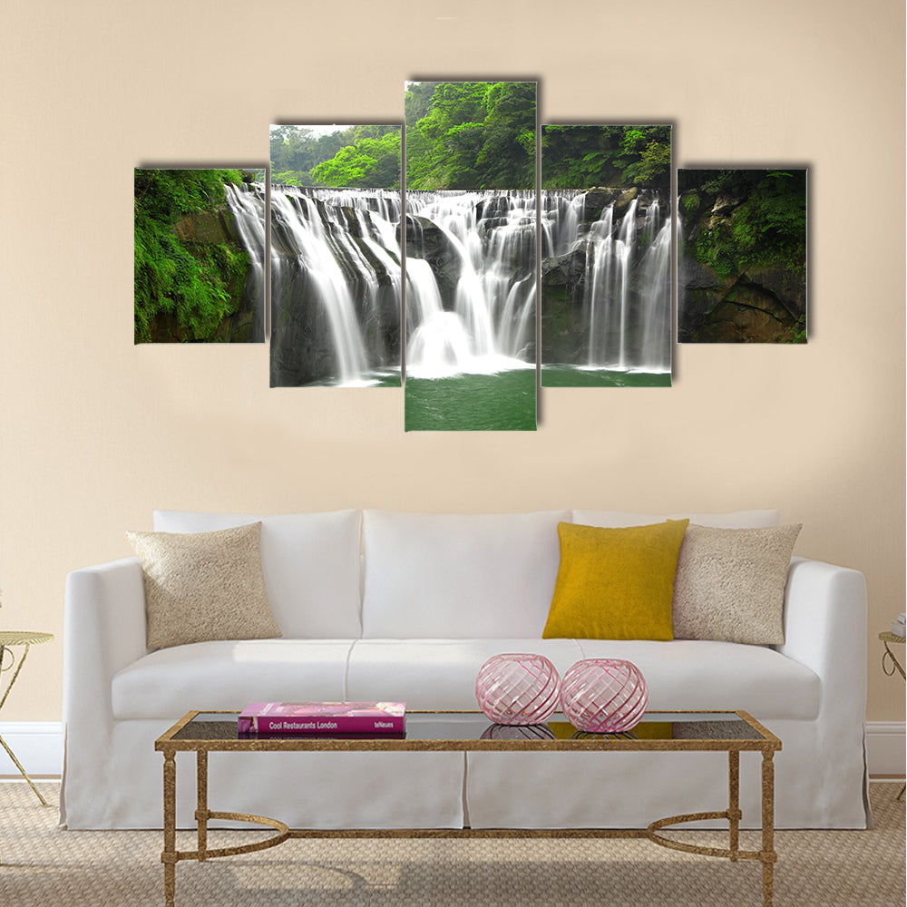 waterfalls in shifen taiwan Multi Panel Canvas Wall Art