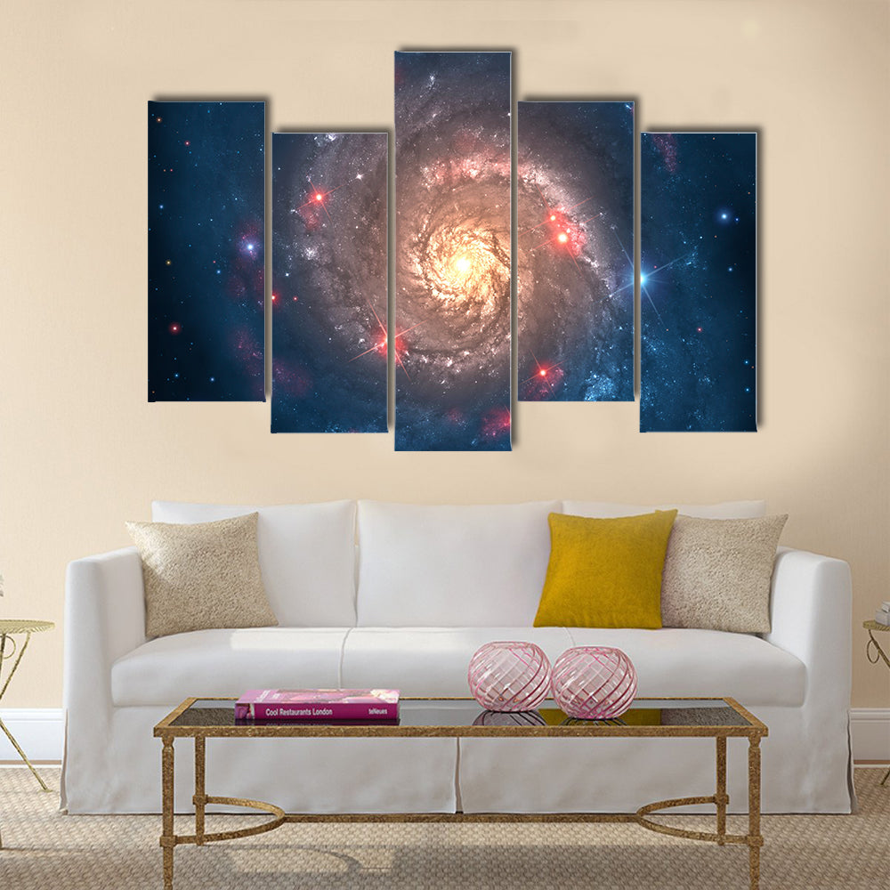 Far galaxy Multi Panel Canvas Wall Art