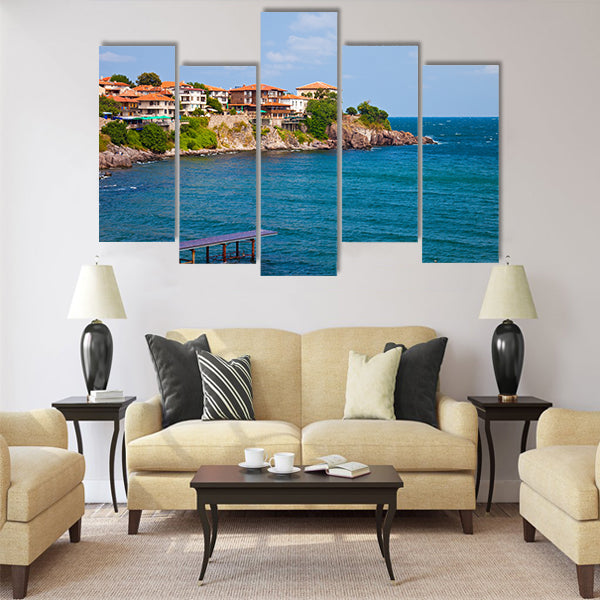 View of the Old Town part of Sozopol Multi panel canvas wall art