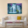 Beautiful Blue Waterfall in Hawaii Multi Panel Canvas Wall Art