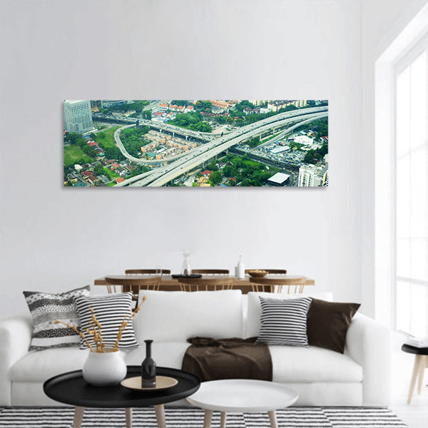 Aeial view of Kuala Lumpur Malaysia panoramic canvas wall art