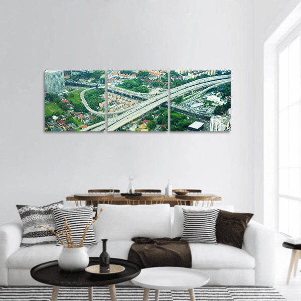 Aeial view of Kuala Lumpur Malaysia panoramic canvas wall art