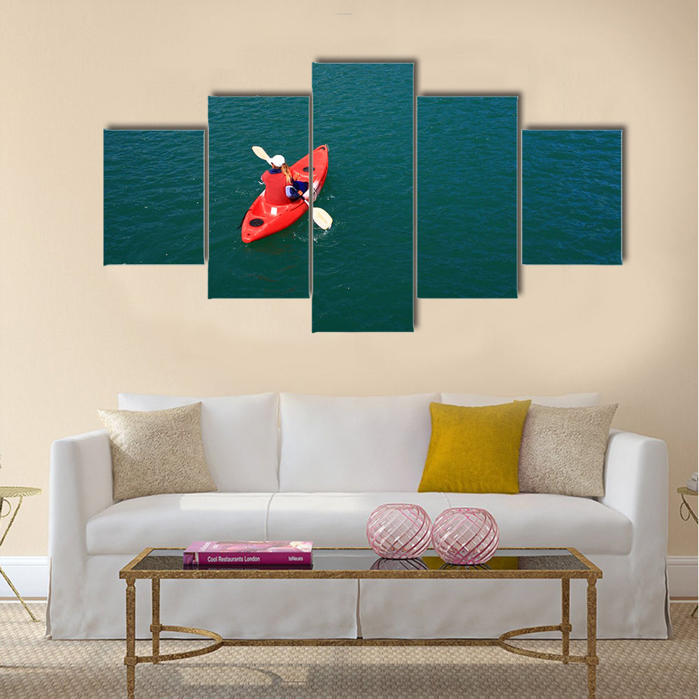 Kayaking at Ang Thong National Park, Multi panel canvas wall art