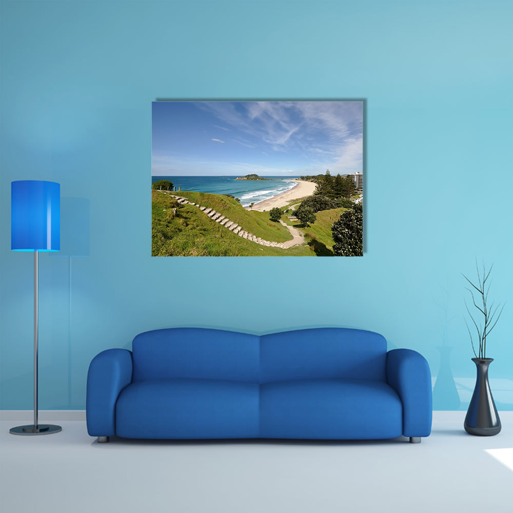 Along the way of summit track of Mount Maunganui, Tauranga, New Zealand Multi Panel Canvas Wall Art