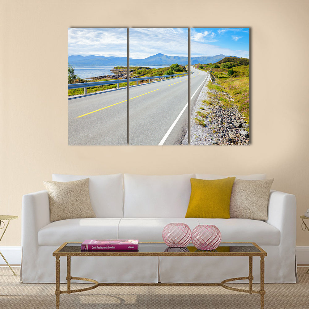 Scenic Atlantic Ocean Road in Norway multi panel canvas wall art