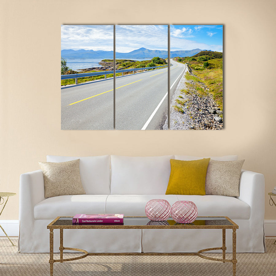 Scenic Atlantic Ocean Road in Norway multi panel canvas wall art