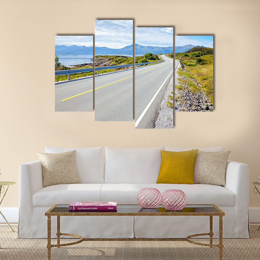 Scenic Atlantic Ocean Road in Norway multi panel canvas wall art