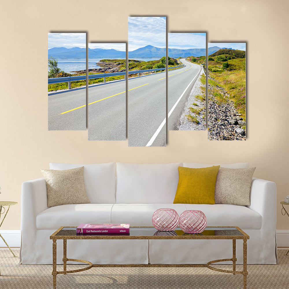 Scenic Atlantic Ocean Road in Norway multi panel canvas wall art