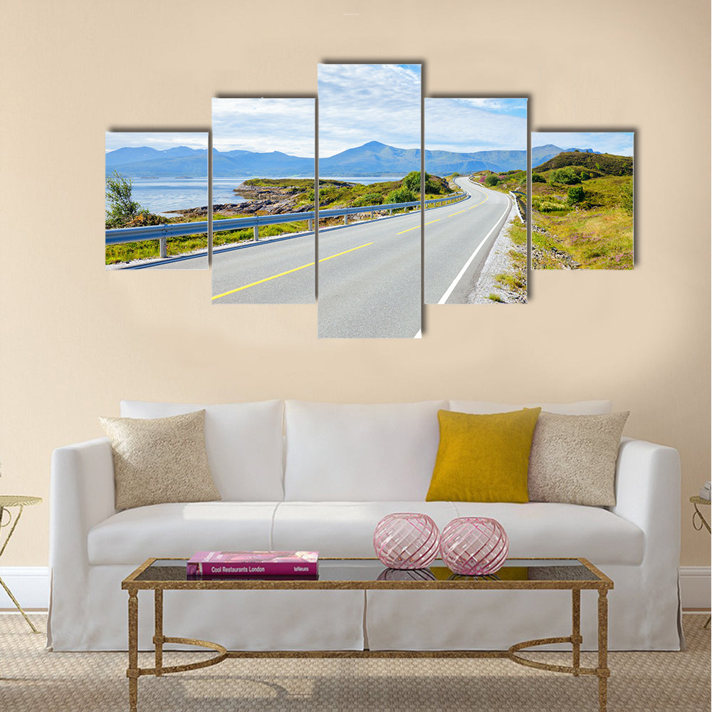 Scenic Atlantic Ocean Road in Norway multi panel canvas wall art