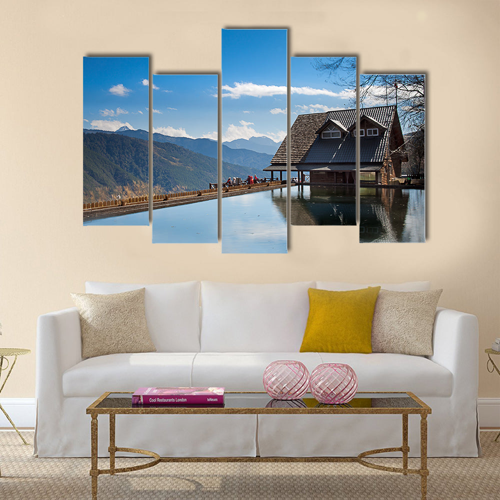 Snow Mountain trailhead huts, Taichung, Taiwan Multi panel canvas wall art