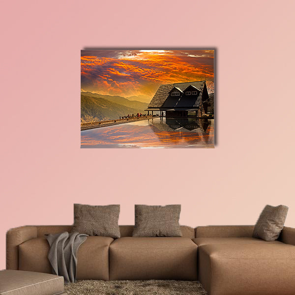 Snow Mountain trailhead huts, Taichung, Taiwan multi panel canvas wall artv