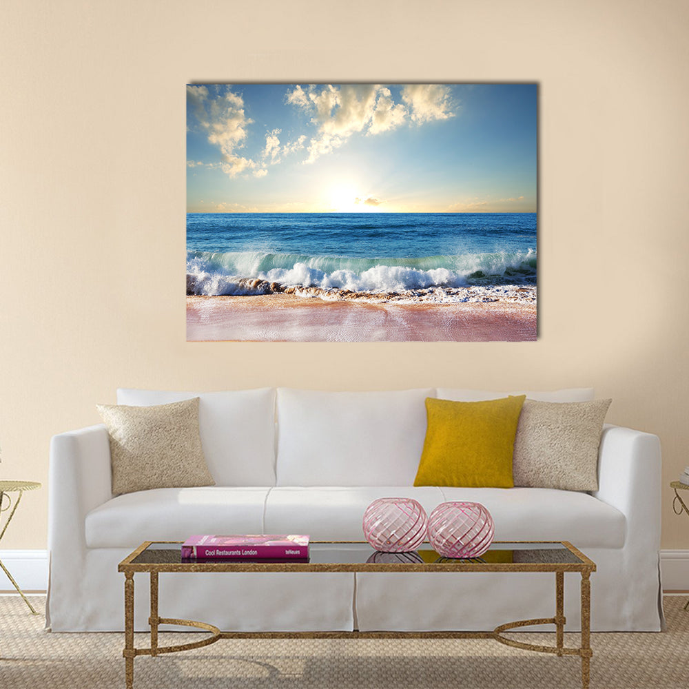 Sea sunset in Olympic Park coast Multi Panel Canvas Wall Art