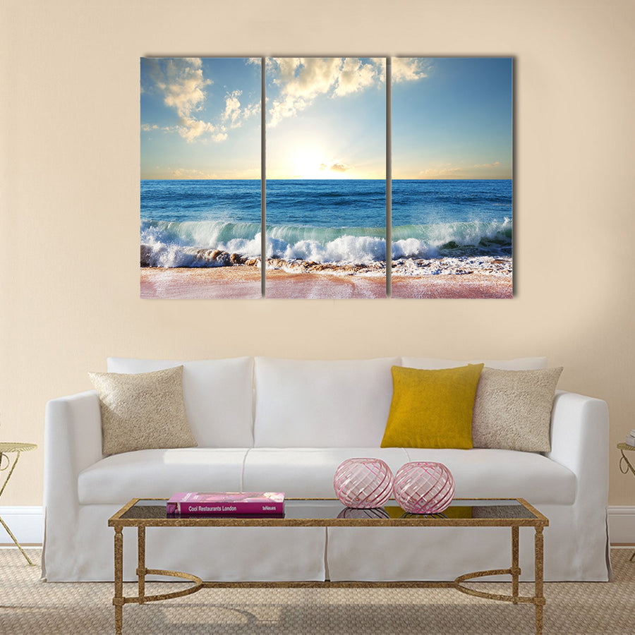Sea sunset in Olympic Park coast Multi Panel Canvas Wall Art