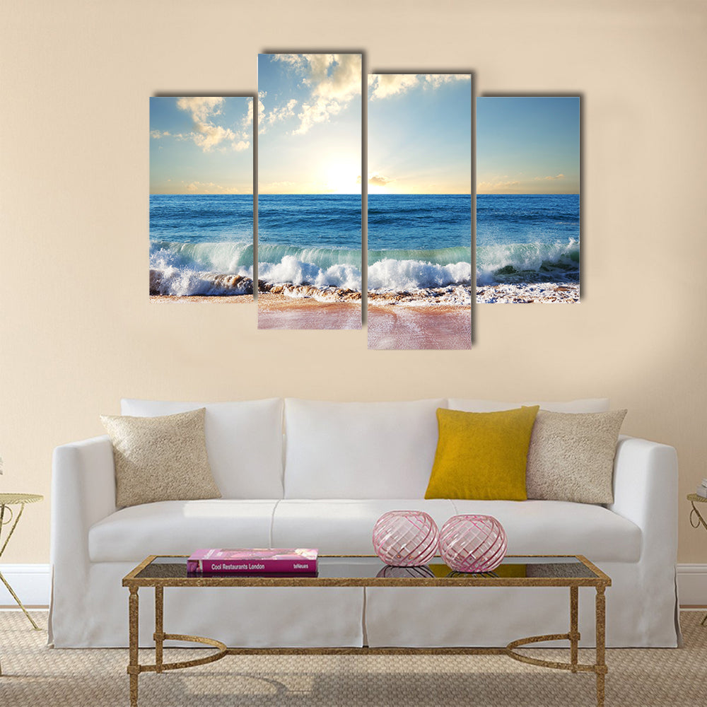 Sea sunset in Olympic Park coast Multi Panel Canvas Wall Art