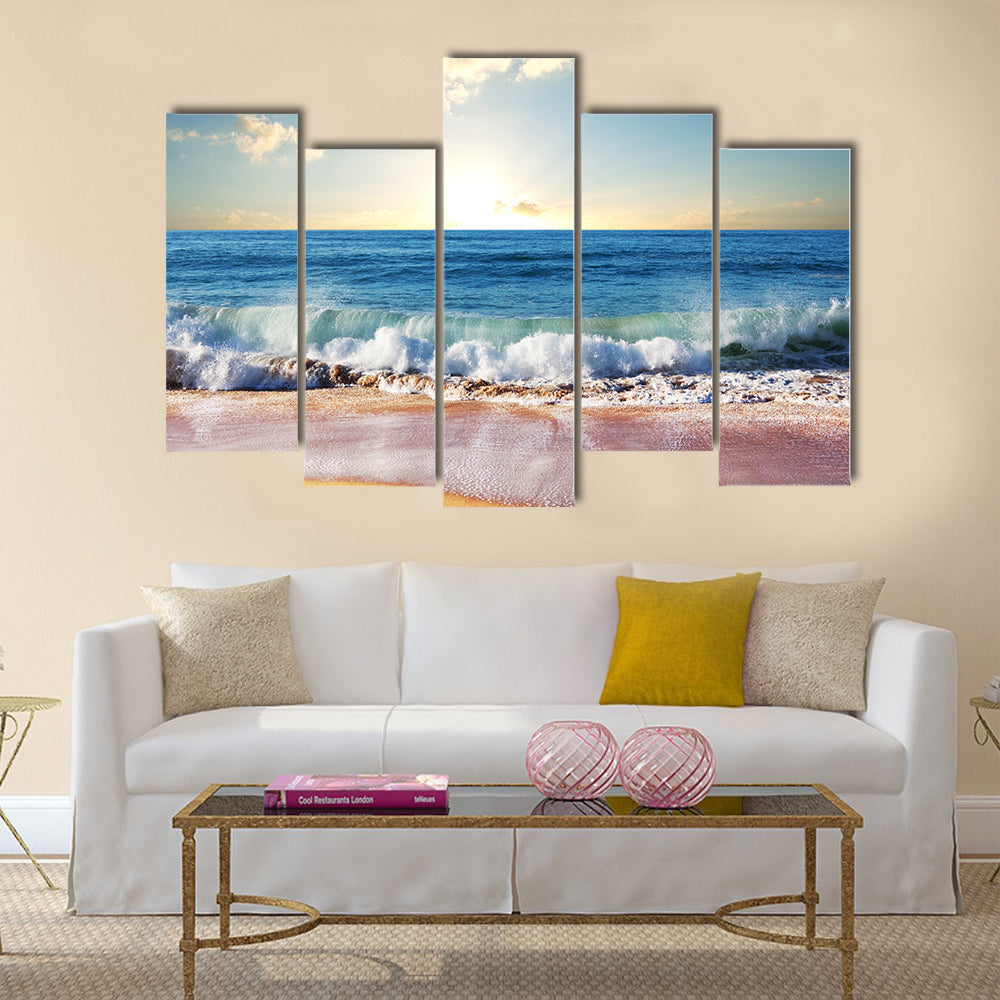 Sea sunset in Olympic Park coast Multi Panel Canvas Wall Art