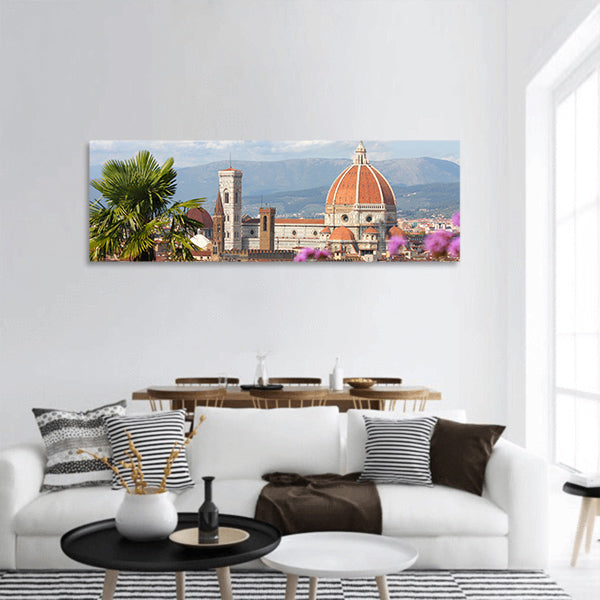 Florence in spring time, Tuscany, Italy panoramic canvas wall art