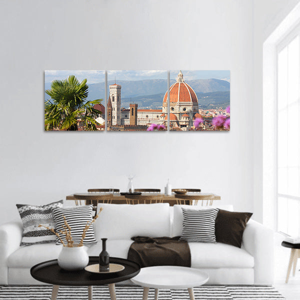 Florence in spring time, Tuscany, Italy panoramic canvas wall art