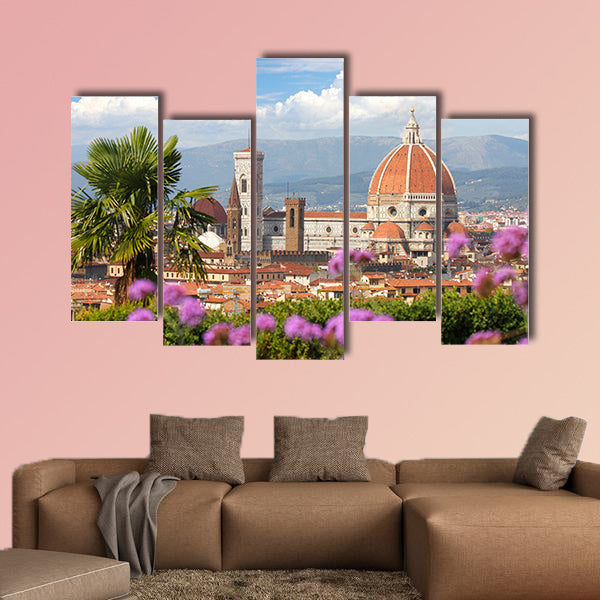 Florence in spring time, Tuscany, Italy multi panel canvas wall art