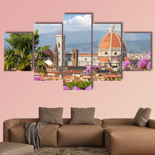 Florence in spring time, Tuscany, Italy multi panel canvas wall art