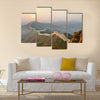 The beautiful great wall winding in ridge at sunrise multi panel canvas wall art