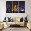 Doha skyline at night, Qatar, Middle East Multi panel canvas wall art