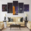 Doha skyline at night, Qatar, Middle East Multi panel canvas wall art