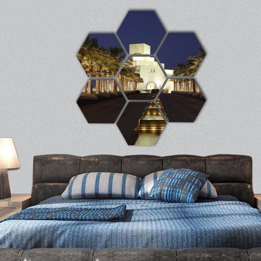 Museum of Islamic Art in Doha, Qatar hexagonal canvas wall art