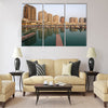 Residential buildings and empty Marina Multi panel canvas wall art