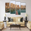 Residential buildings and empty Marina Multi panel canvas wall art