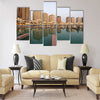 Residential buildings and empty Marina Multi panel canvas wall art