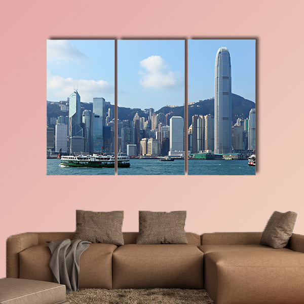 Hong Kong harbor multi panel canvas wall art