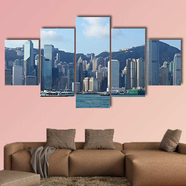 Hong Kong harbor multi panel canvas wall art