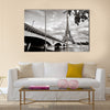 Eiffel tower view from Seine river Multi panel canvas wall art