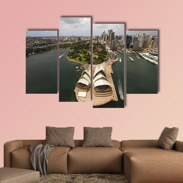 Sydney city from the air multi panel canvas wall art