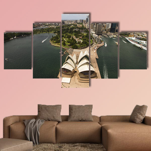 Sydney city from the air multi panel canvas wall art