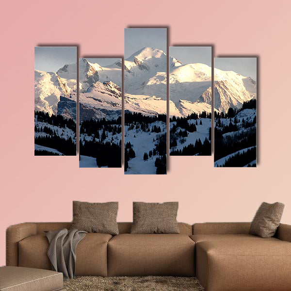 Mont Blanc Sonnenuntergang multi panel canvas wall art