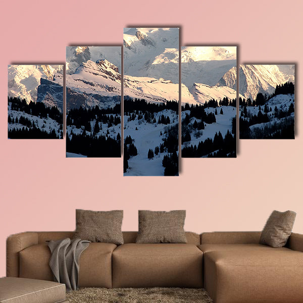 Mont Blanc Sonnenuntergang multi panel canvas wall art