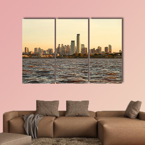 The skyline of Buenos Aires, Argentina multi panel canvas wall art