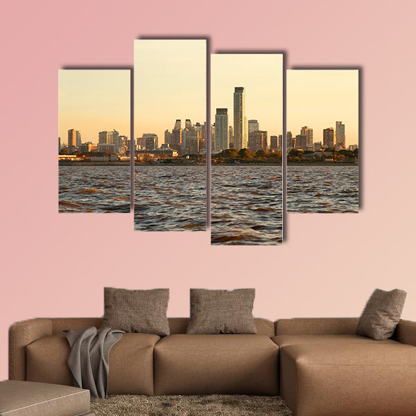 The skyline of Buenos Aires, Argentina multi panel canvas wall art