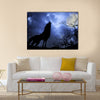 Beautiful Wolf Background Multi Panel Canvas Wall Art