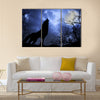 Beautiful Wolf Background Multi Panel Canvas Wall Art