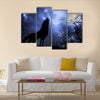 Beautiful Wolf Background Multi Panel Canvas Wall Art