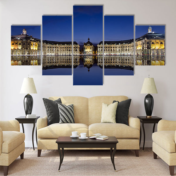 bordeaux, reflections at the stock place Multi Panel Canvas Wall Art