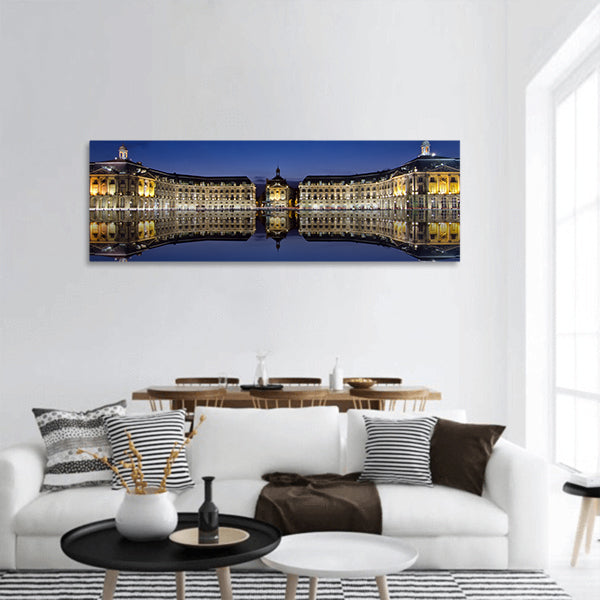 Bordeaux, reflections at the stock place panoramic canvas wall art