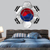 - South Korea waving flag hexagonal canvas wall art