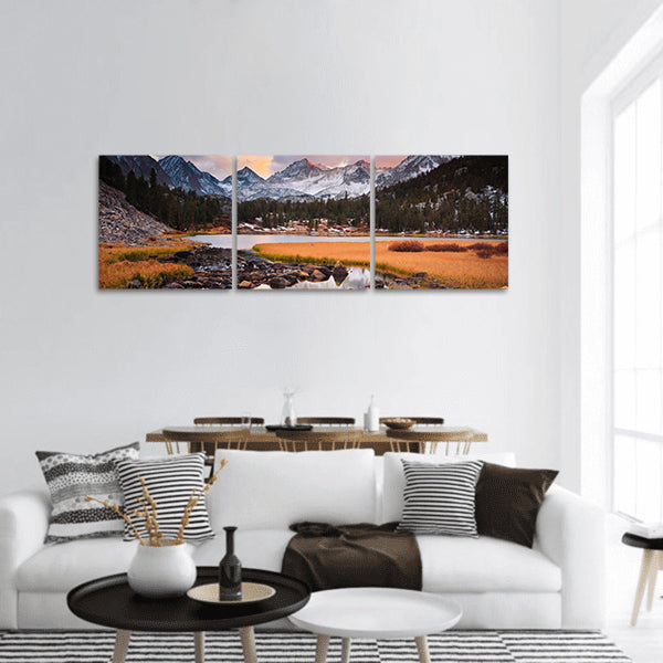Amazing Landscape, Beautiful Mountain Sunset panoramic canvas wall art